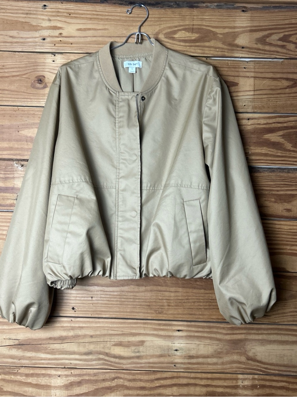 On 34° Tan Bomber Jacket - Women's Lightweight Coat